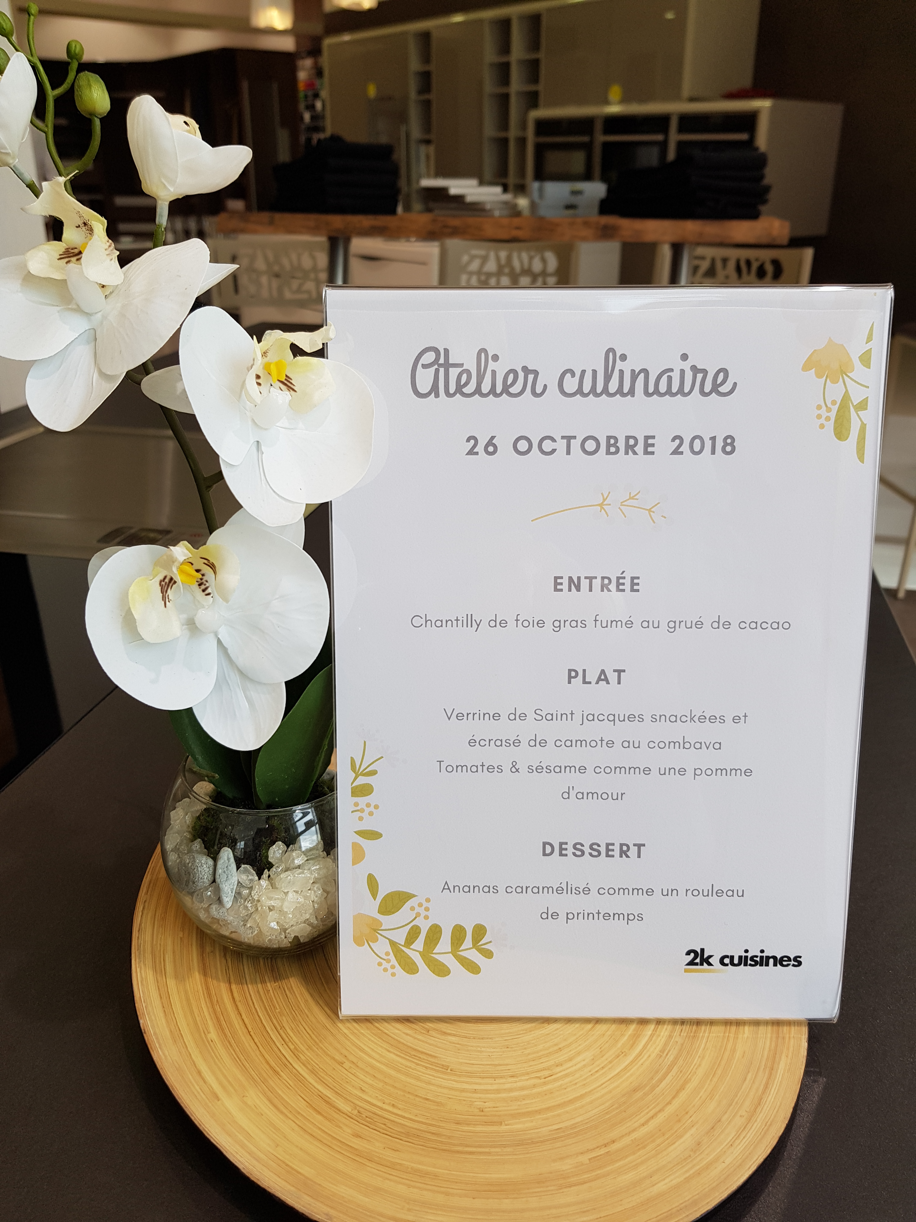 Atelier culinaire – Octobre 2018